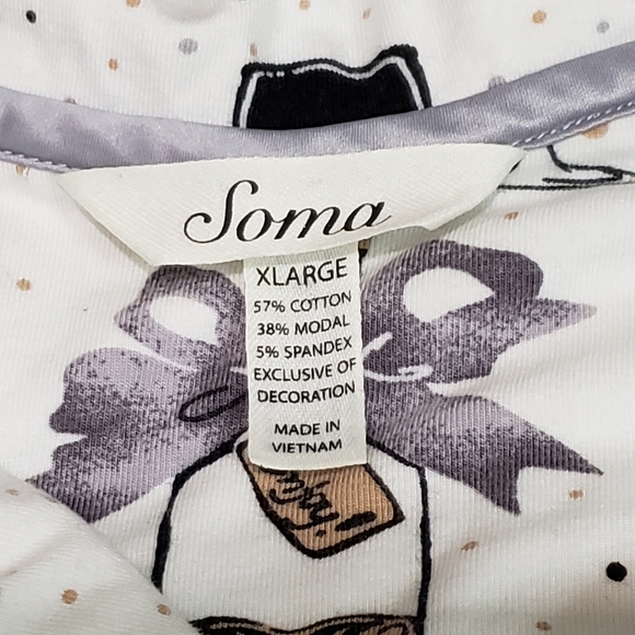 Soma Champagne pajama Top size XL - Picture 3 of 4